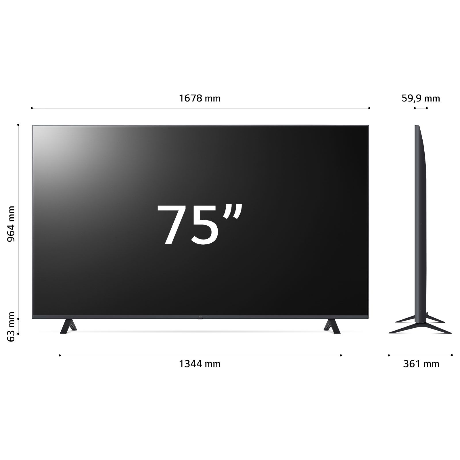 LG Smart TV 75 Pollici LED 4K Ultra HD Piatto HDR Nero - immagine 2