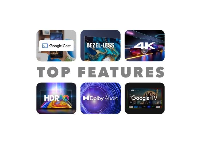 Smart Tech TV 50" 4K Ultra HD LED Google TV Grigio - immagine 2