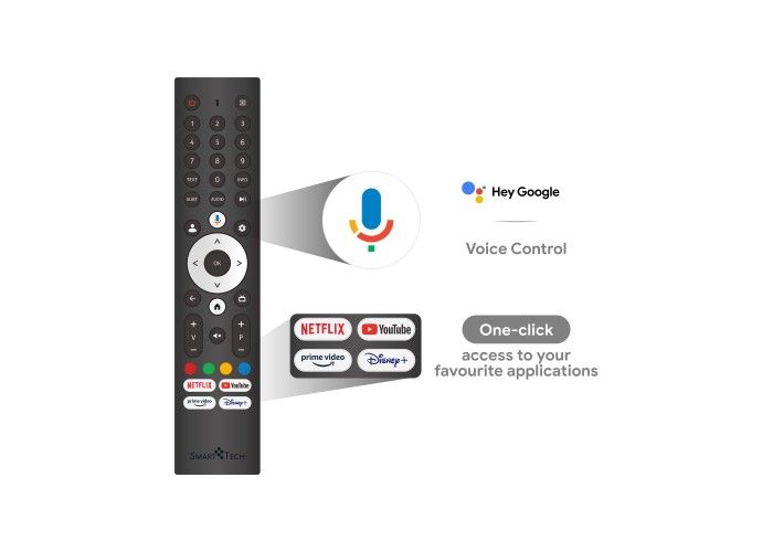 Smart Tech TV 50" 4K Ultra HD LED Google TV Grigio - immagine 3