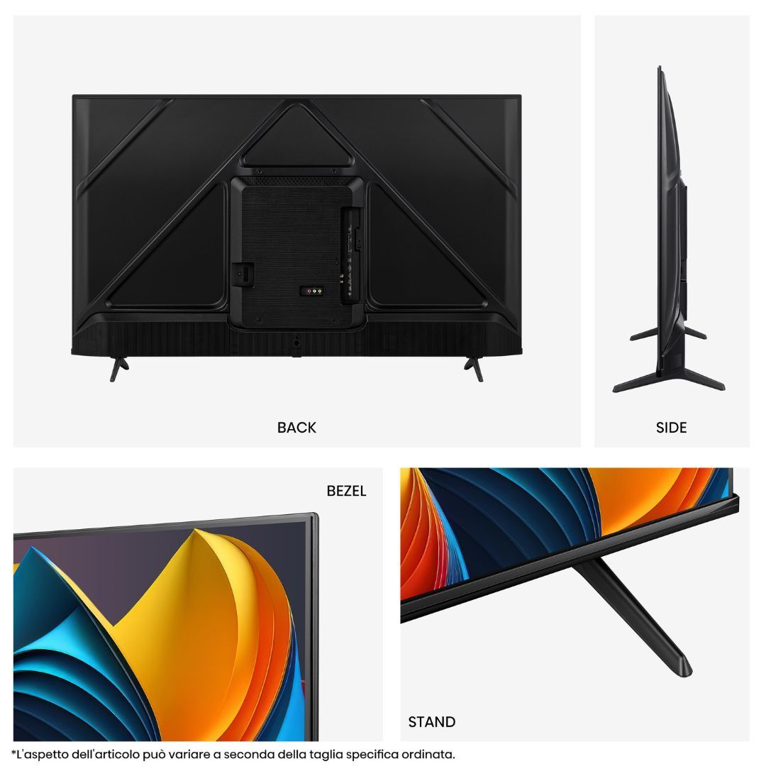 Hisense Smart TV 50" QLED UHD 4K Dolby Vision HDR Android Nero - immagine 4