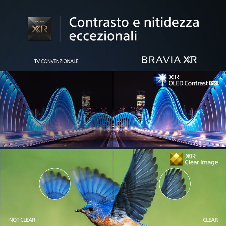 Sony Smart TV OLED 55" 4K Ultra HD XR-55A80L Nero Wi-Fi - immagine 3